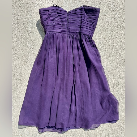 Donna Morgan Purple Chiffon Dress - Size 4 - Picture 2 of 3